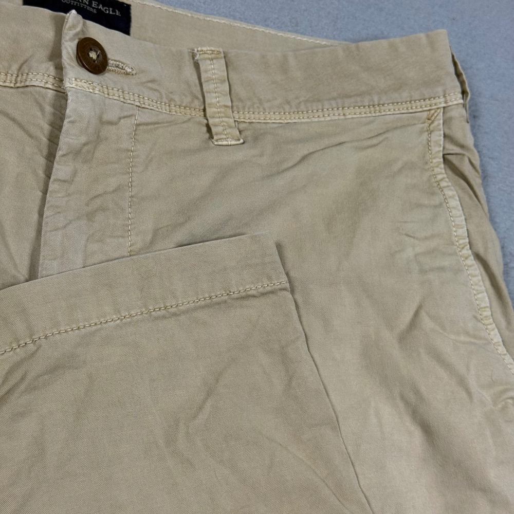 American Eagle Extreme Flex Slim Chino Pants Mens 32x30 Tan Khaki Cotton Stretch